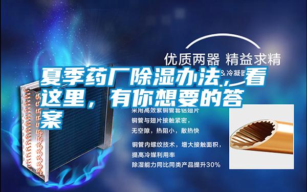 夏季藥廠除濕辦法<div   id=