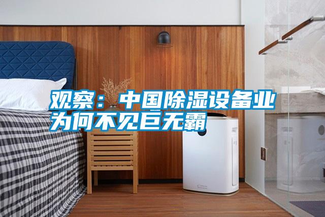 觀察：中國(guó)除濕設(shè)備業(yè)為何不見巨無霸