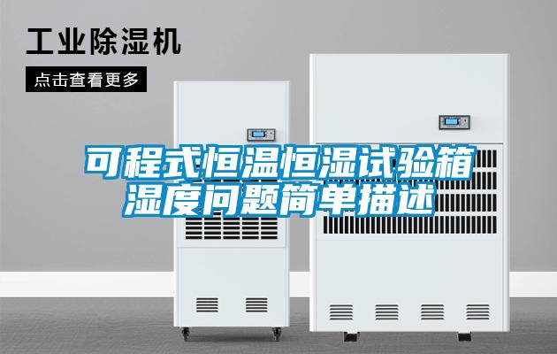 可程式恒溫恒濕試驗(yàn)箱濕度問題簡(jiǎn)單描述