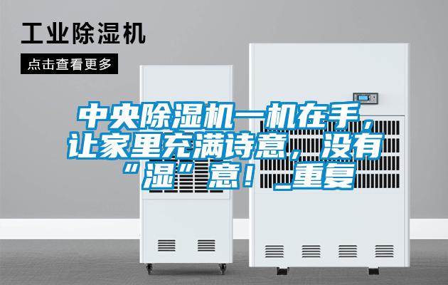中央除濕機(jī)一機(jī)在手<div   id=