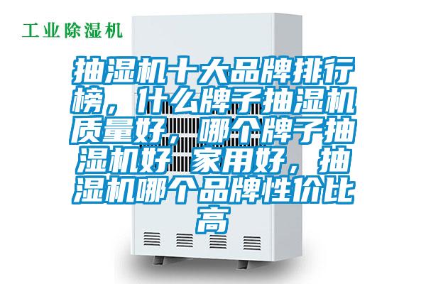 抽濕機十大品牌排行榜，什么牌子抽濕機質量好<div   id=