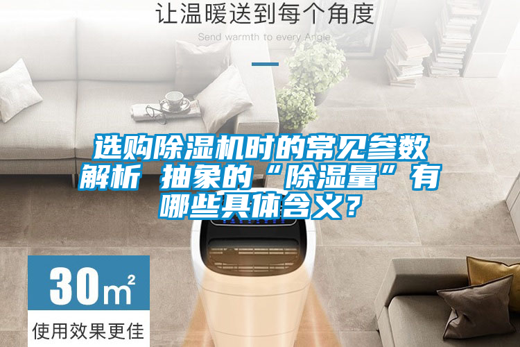 選購除濕機(jī)時(shí)的常見參數(shù)解析 抽象的“除濕量”有哪些具體含義<div   id=