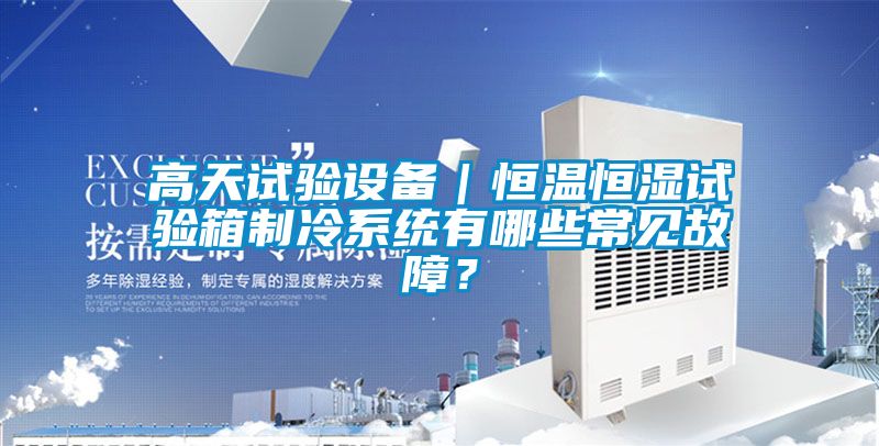 高天試驗(yàn)設(shè)備｜恒溫恒濕試驗(yàn)箱制冷系統(tǒng)有哪些常見故障<div   id=