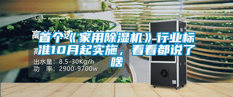 首個(gè)《家用除濕機(jī)》行業(yè)標(biāo)準(zhǔn)10月起實(shí)施<div   id=